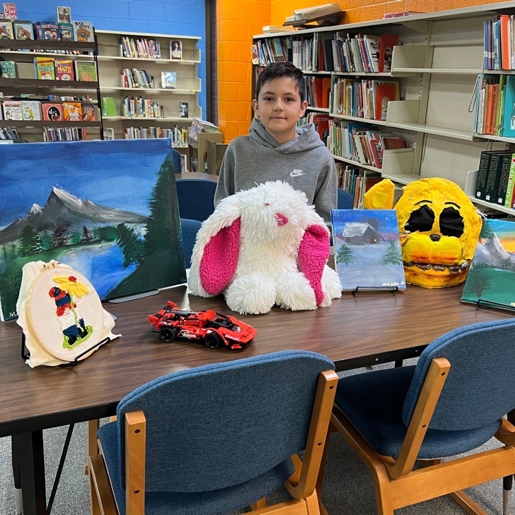 Featured student for January is Mason Hegwood. Come see his art collection in the Elementary School Library.
