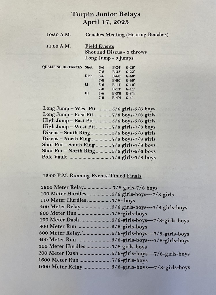 Turpin Order of Events