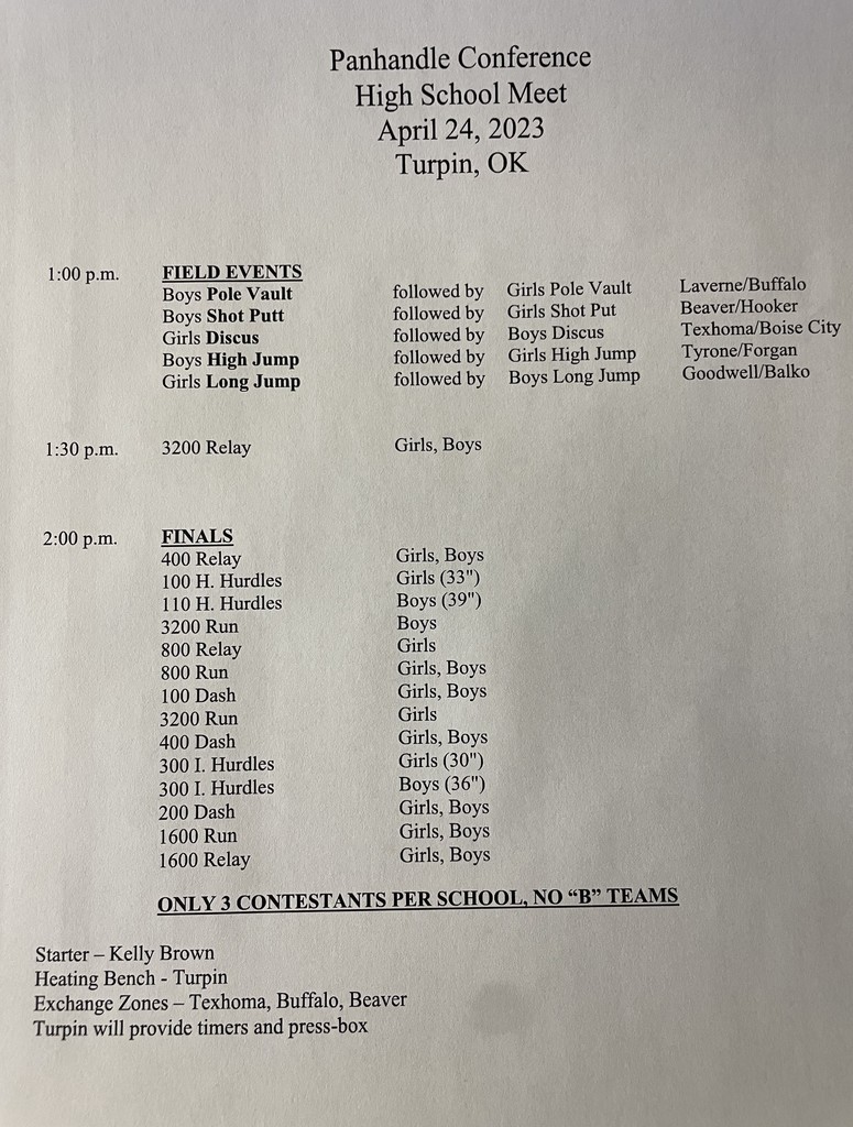 Conference Order of Events