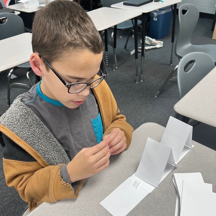 5th grade is building a tall tower.